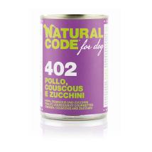 Natural Code Dog 402 Pollo Couscous E Zucchini 400Gr Monoproteico 1602 Pate' Minsan 975442219