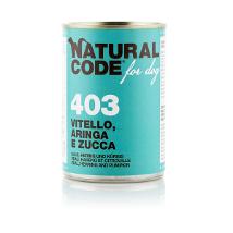 Natural Code Dog 403 Vitello Aringa E Zucca 400Gr 1603 Pate' Minsan 975442221